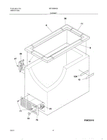 05 - Cabinet parts for Frigidaire Freezer MFC05M0BW6 from AppliancePartsPros.com