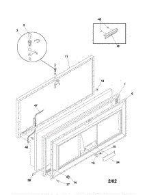 Universal / Multiflex (Frigidaire) Freezer Door parts for Frigidaire Freezer CFC07M4AW2 from AppliancePartsPros.com