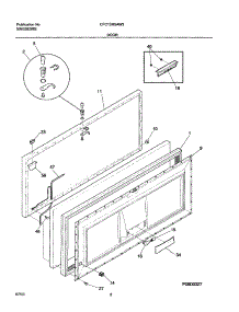 03 - Door parts for Frigidaire Freezer CFC13M5AW3 from AppliancePartsPros.com