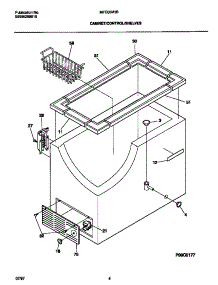 03 - Cabinet / Control / Shelves parts for Frigidaire Freezer MFC05M3BW4 from AppliancePartsPros.com