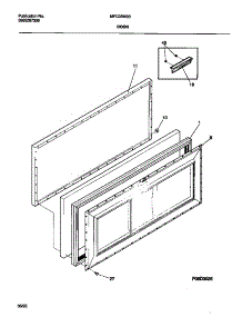 02 - Door parts for Frigidaire Freezer MFC05M3B from AppliancePartsPros.com