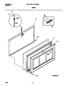 02 - Door parts for Frigidaire Freezer MFC09M3BW3 from AppliancePartsPros.com