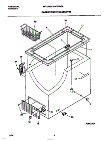 03 - Cabinet / Control / Shelves parts for Frigidaire Freezer MFC09M3BW3 from AppliancePartsPros.com