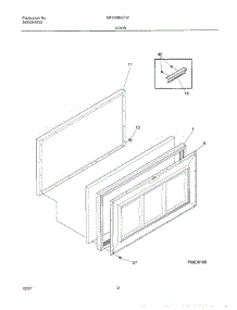 03 - Door parts for Frigidaire Freezer MFC09M3FW2 from AppliancePartsPros.com