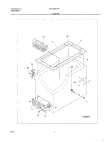 05 - Cabinet parts for Frigidaire Freezer MFC09M3FW2 from AppliancePartsPros.com