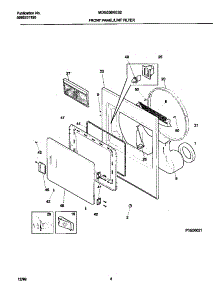 03 - Frnt Pnl,Door parts for Frigidaire Dryer MDG336RES2 from AppliancePartsPros.com