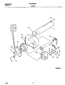 05 - Motor,Blower parts for Frigidaire Dryer MDG336RES2 from AppliancePartsPros.com