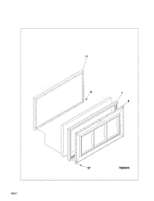 Universal / Multiflex (Frigidaire) Freezer Door parts for Frigidaire Freezer CFC07M1AW0 from AppliancePartsPros.com