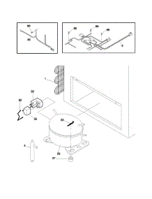 Universal / Multiflex (Frigidaire) Freezer System parts for Frigidaire Freezer CFC05M0AW2 from AppliancePartsPros.com