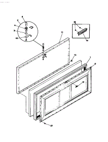02 - Door parts for Frigidaire Freezer MFC09M6BW2 from AppliancePartsPros.com