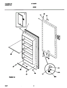 02 - Door parts for Frigidaire Freezer MFU09M2BW4 from AppliancePartsPros.com