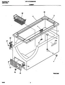 03 - Cabinet parts for Frigidaire Freezer CFC15M4HW0 from AppliancePartsPros.com