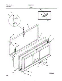 03 - Door parts for Frigidaire Freezer CFC09M4AW1 from AppliancePartsPros.com