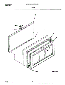 02 - Door parts for Frigidaire Freezer MFC09M1BW3 from AppliancePartsPros.com