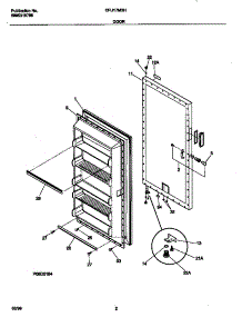 02 - Door parts for Frigidaire Freezer CFU17M3HW0 from AppliancePartsPros.com