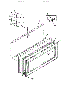 02 - Door parts for Frigidaire Freezer MFC09M3BW2 from AppliancePartsPros.com