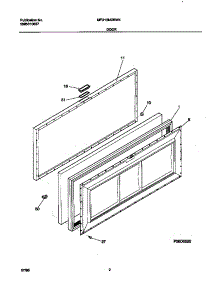 02 - Door parts for Frigidaire Freezer MFC13M0BW4 from AppliancePartsPros.com