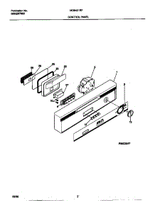 02 - Control Panel parts for Frigidaire Dishwasher MDB421RFR0 from AppliancePartsPros.com