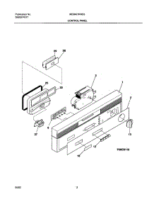 03 - Control Panel parts for White Westinghouse Dishwasher MDB421RHS3 from AppliancePartsPros.com