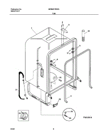 07 - Tub parts for White Westinghouse Dishwasher MDB421RHS3 from AppliancePartsPros.com