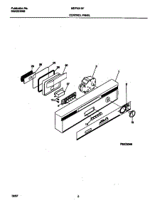 02 - Control Panel parts for Frigidaire Dishwasher MDP531RFR2 from AppliancePartsPros.com