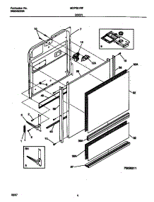 03 - Door parts for Frigidaire Dishwasher MDP531RFR2 from AppliancePartsPros.com