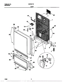 04 - Door parts for Frigidaire Dishwasher MDR251RER0 from AppliancePartsPros.com
