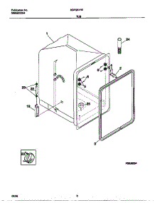 05 - Tub parts for Frigidaire Dishwasher MDR251RER0 from AppliancePartsPros.com