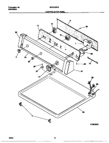 04 - Controls / Top Panel parts for Frigidaire Dryer MDE436RED0 from AppliancePartsPros.com