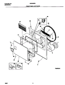03 - Front Panel / Lint Filter parts for Frigidaire Dryer MDG336RED1 from AppliancePartsPros.com