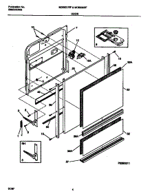 03 - Door parts for Frigidaire Dishwasher MDB631RFR2 from AppliancePartsPros.com