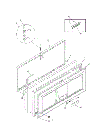 Universal / Multiflex (Frigidaire) Freezer Door parts for Frigidaire Freezer CFC07M4AW10 from AppliancePartsPros.com