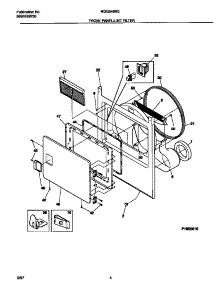 03 - Front Panel / Lint Filter parts for Frigidaire Dryer MDG546RES1 from AppliancePartsPros.com
