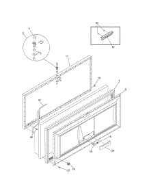 Universal / Multiflex (Frigidaire) Freezer Door parts for Frigidaire Freezer CFC07M4AW11 from AppliancePartsPros.com