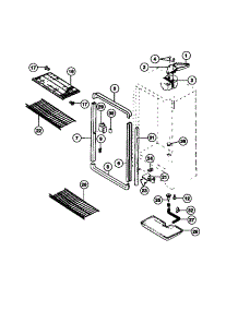 03 - Cabinet parts for Frigidaire Freezer MFU14F3BW2 from AppliancePartsPros.com