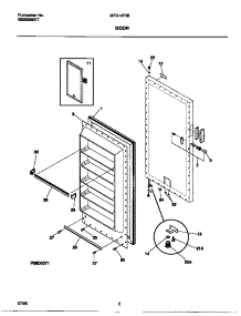 02 - Door parts for Frigidaire Freezer MFU14F3BW5 from AppliancePartsPros.com