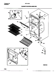 03 - Cabinet / Controls / Shelves parts for Frigidaire Freezer MFU14F3BW5 from AppliancePartsPros.com