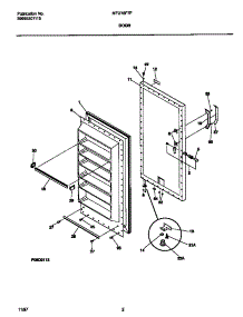 02 - Door parts for Frigidaire Freezer MFU16F7FW1 from AppliancePartsPros.com