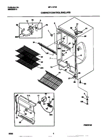 03 - Cabinet / Control / Shelves parts for Frigidaire Freezer MFU14F3BW4 from AppliancePartsPros.com