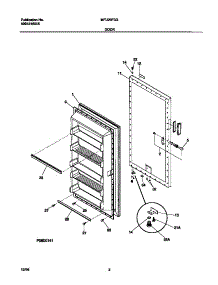 02 - Door parts for Frigidaire Freezer MFU20F3GW5 from AppliancePartsPros.com