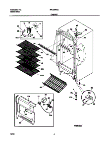 03 - Cabinet parts for Frigidaire Freezer MFU20F3GW5 from AppliancePartsPros.com
