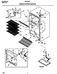 03 - Cabinet / Control / Shelves parts for Frigidaire Freezer MFU20F3BW3 from AppliancePartsPros.com