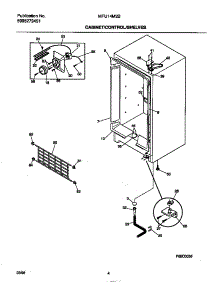 03 - Cabinet / Control / Shelves parts for Frigidaire Freezer MFU14M2BW4 from AppliancePartsPros.com