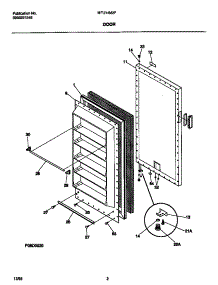 02 - Door parts for Frigidaire Freezer MFU14M2FW0 from AppliancePartsPros.com