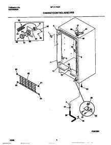 03 - Cabinet / Control / Shelves parts for Frigidaire Freezer MFU17M3BW3 from AppliancePartsPros.com