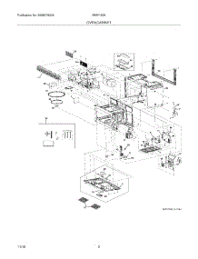 03 - Oven,Cabinet parts for Frigidaire Microwave MMV150KBA from AppliancePartsPros.com