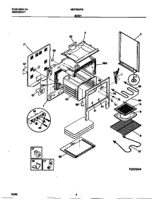03 - Body parts for Frigidaire Range MEF300PBWC from AppliancePartsPros.com