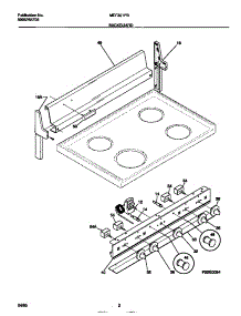 02 - Backguard parts for Frigidaire Range MEF301PBDB from AppliancePartsPros.com