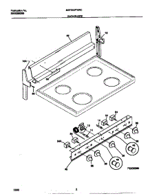 02 - Backguard parts for Frigidaire Range MEF300PXWC from AppliancePartsPros.com