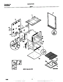 03 - Body parts for Frigidaire Range MEF300PXWC from AppliancePartsPros.com
